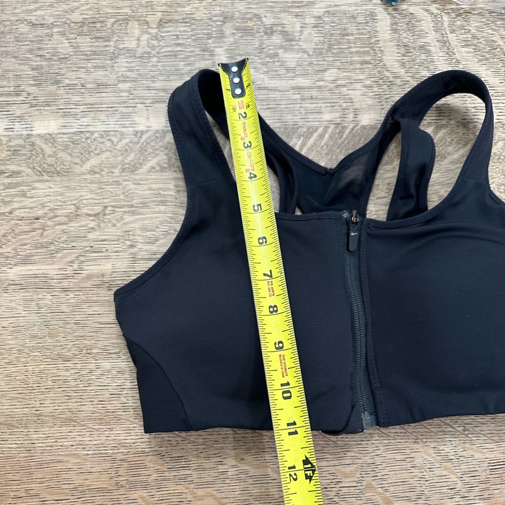 (3) THREE Nike DRI-Fit Shape Support Zip Front Padded Sports Bra Black medium - Picture 11 of 16